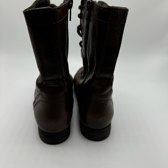 Steve Madden Troopa Boots Brown Leather Combat Lace Up Size 6 - Picture 7 of 12